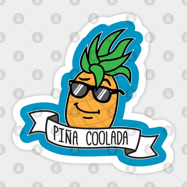 Pina Coolada Sticker by DetourShirts